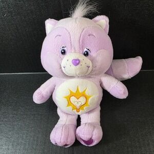 Care Bear Cousins Bright Heart Raccoon Purple Plush 2004 Play Along 8 inch